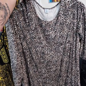 Old navy plus size leopard print dress long sleeve
